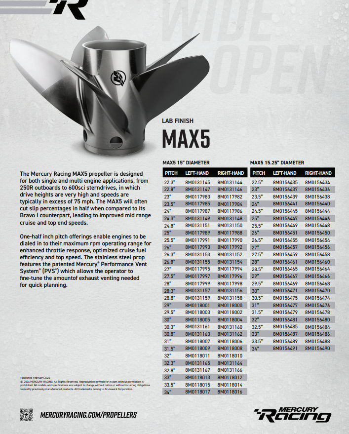 Mercury MAX5 Propeller